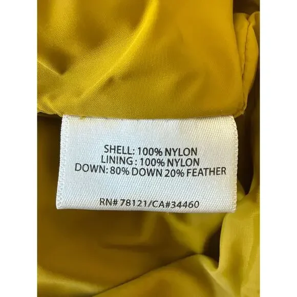 EILEEN FISHER Goose Down Puffer Vest Stand Collar Snap Front Size XL - Picture 7 of 8